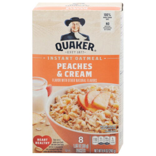 Quaker Oatmeal, Peaches & Cream, Instant