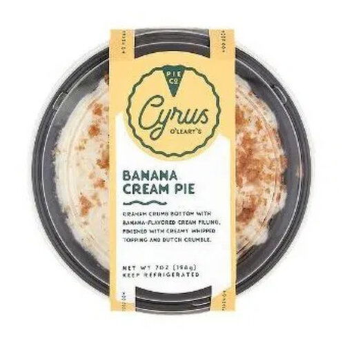 Cyrus O'Leary's Banana Cream Pie, 4 Inch