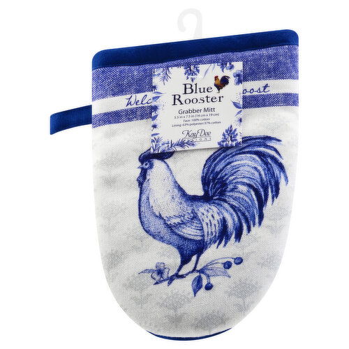 Kay Dee Designs Grabber Mitt, Blue Rooster