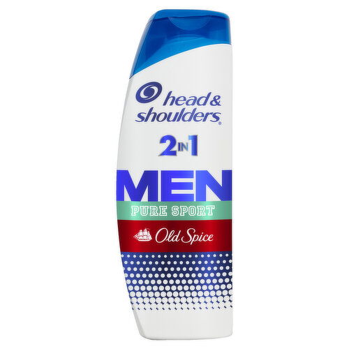 Head & Shoulders Men Mens 2 in 1 Dandruff Shampoo and Conditioner, Old Spice Pure Sport, 12.5 oz