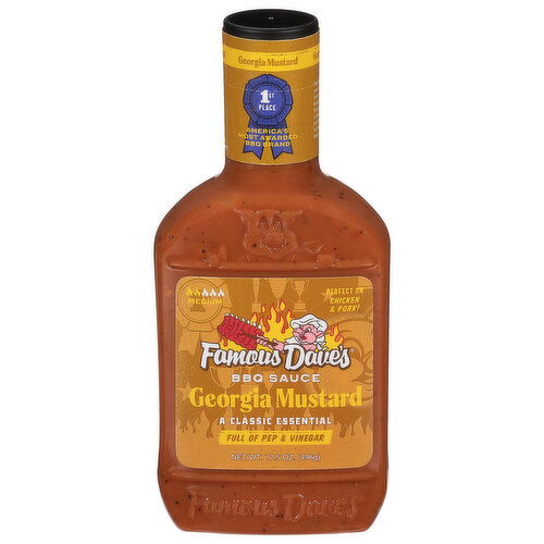 Famous Dave's BBQ Sauce, Georgia Mustard, Medium