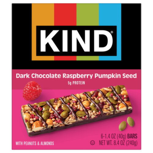 Kind Dark Chocolate Raspberry Pumpkin Seed Bars