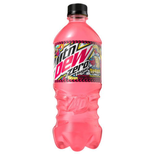 Mtn Dew Soda, Raspberry Lemonade, Zero Sugar, Spark