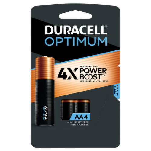 Duracell Optimum Batteries, Alkaline, AA, 1.5V