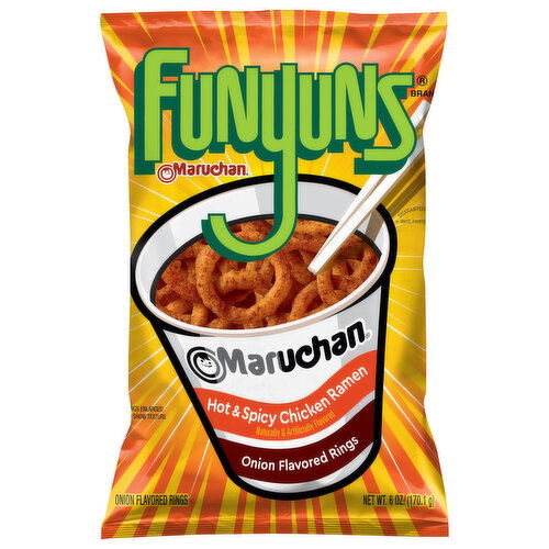 Funyuns Maruchan Onion Flavored Rings, Hot & Spicy Chicken Ramen