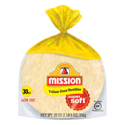 Mission Tortillas, Yellow Corn, Gluten Free, Super Soft