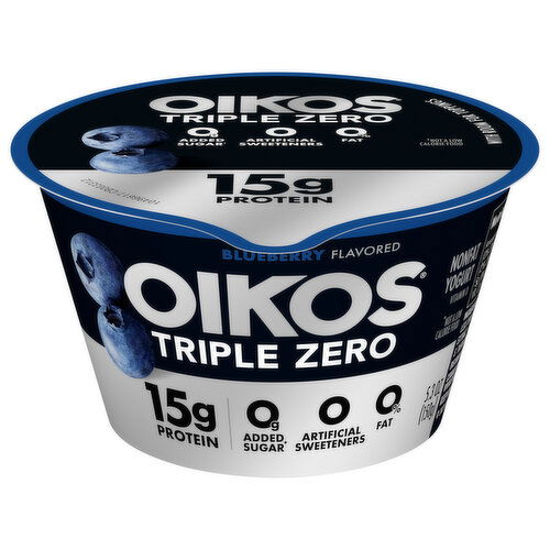 Oikos Triple Zero Yogurt, Nonfat, Blueberry Flavored