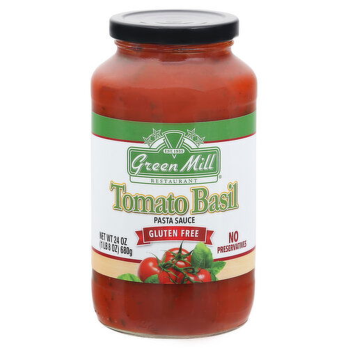 Green Mill Pasta Sauce, Gluten Free, Tomato Basil