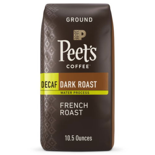 Peet's Coffee Decaf French Roast, Dark Roast Ground Coffee