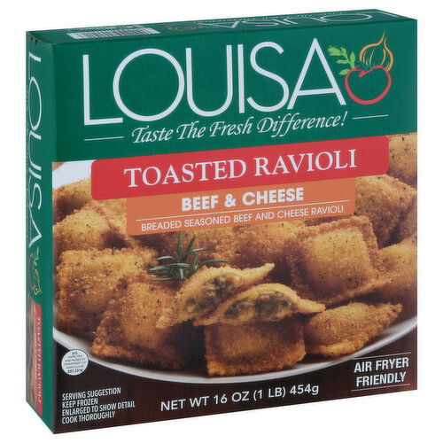 Louisa Toasted Ravioli, Beef & Cheese