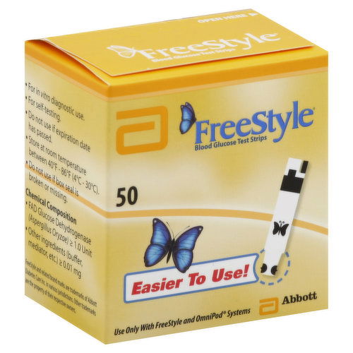 Free Style Test Strips, Blood Glucose