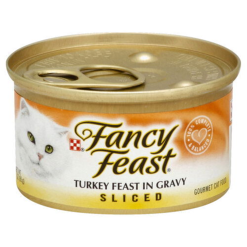 Fancy Feast Cat Food, Gourmet, Sliced, Turkey Feast in Gravy