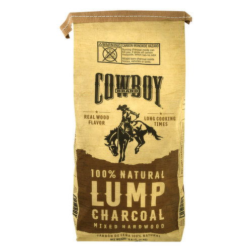 Cowboy Lump Charcoal, 100% Natural, Mixed Hardwood