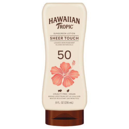 Hawaiian Tropic Sunscreen Lotion, Sheer Touch, SPF 50