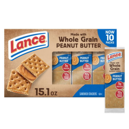 Lance® Baked with Whole Grain Peanut Butter Sandwich Crackers