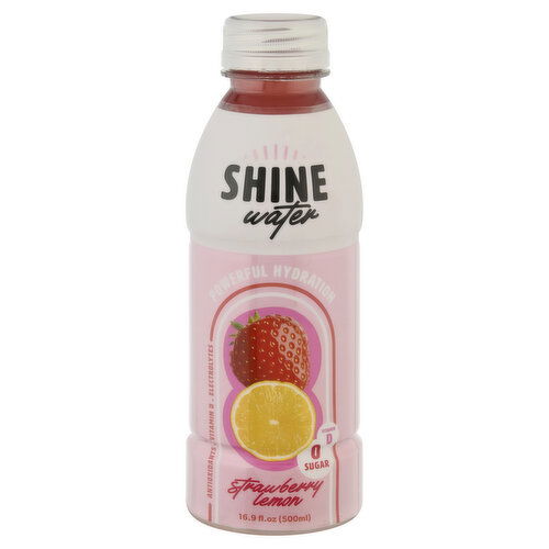 Shine Powerful Hydration Water, Strawberry Lemon