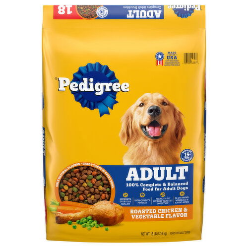 Pedigree Adult Roasted Chicken & Vegetable Flavor Food for Dogs