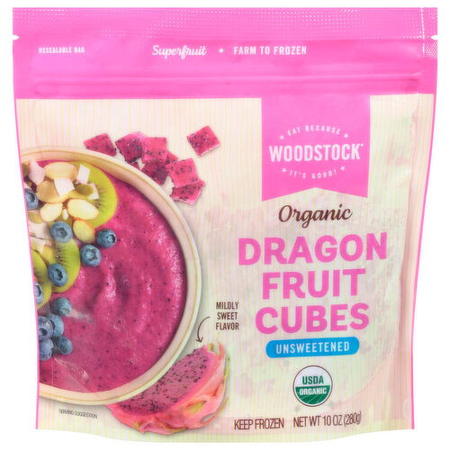 Woodstock Organic Cubes Unsweetened Dragon Fruit