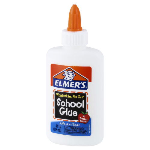 Elmers School Glue, Washable, No Run