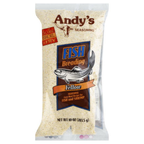 Andys Seasoning Fish Breading, Yellow