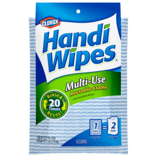 Clorox Handi Wipes Cloths, Reusable, Multi-Use