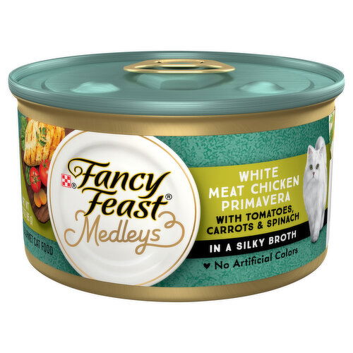 Fancy Feast Medleys Cat Food, White Meat Chicken Primavera