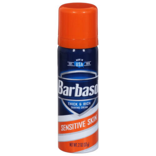 Barbasol Shaving Cream, Thick & Rich, Sensitive Skin