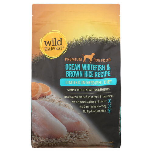 Wild Harvest Dog Food, Premium, Ocean Whitefish & Brown Rice Recipe, Adult