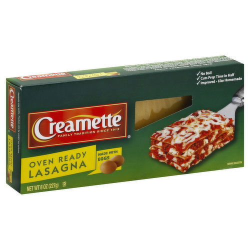 Creamette Lasagna, Oven Ready