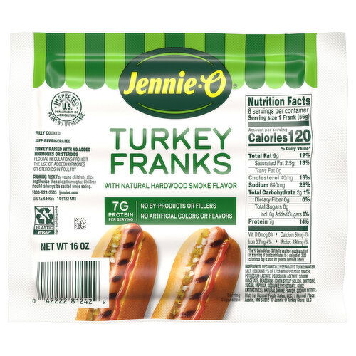 Jennie-O Turkey Franks, Natural Hardwood Smoke Flavor