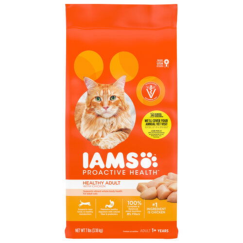 IAMS Proactive Health Cat Nutrition, Premium, Chicken, Healthy Adult