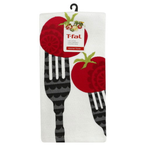 T-fal Kitchen Towel, Dual, Fork Print