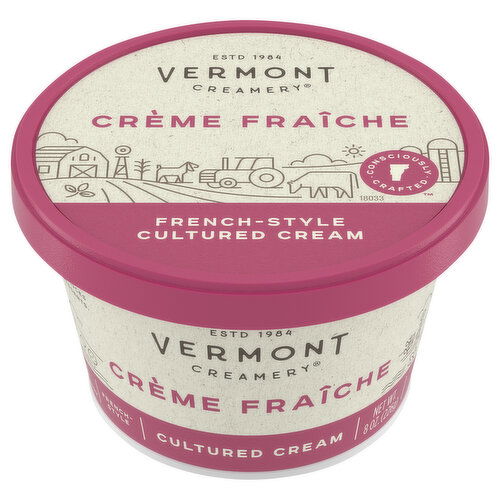 Vermont Creamery Cultured Cream, Creme Fraiche, French-Style