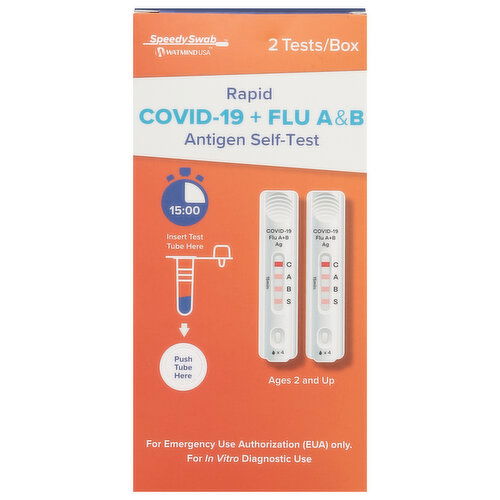 Speedy Swab Antigen Self-Test, COVID-19 + Flu A&B, Rapid