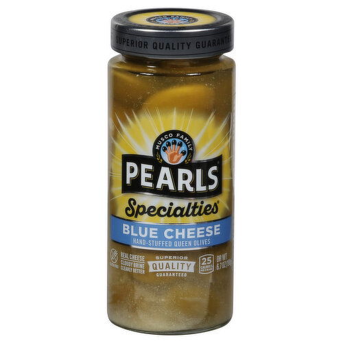 Pearls Specialties Olives, Queen, Blue Cheese, Hand-Stuffed