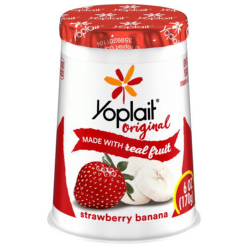 Yoplait Original Yogurt, Low Fat, Strawberry Banana