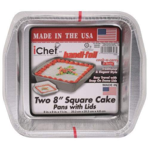 Handi-Foil iChef Cake Pans, Square, 8 Inch