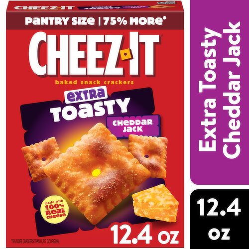 Cheez-It Cheese Crackers, Extra Toasty Cheddar Jack