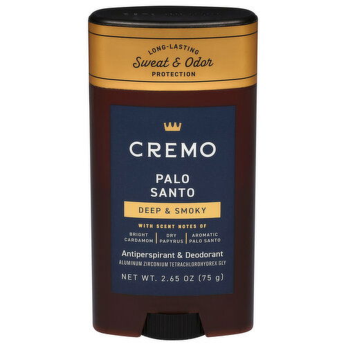 Cremo Deep & Smoky Palo Santo Antiperspirant & Deodorant