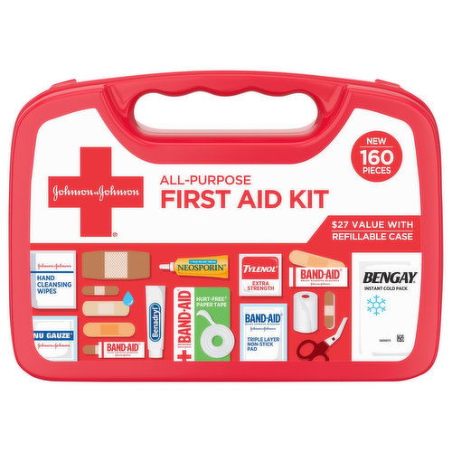 Johnson & Johnson First Aid Kit, All-Purpose