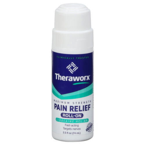 Theraworx Pain Relief, Maximum Strength, Roll-On