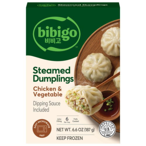 Bibigo Dumplings, Steamed, Chicken & Vegetable