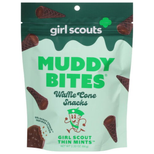Muddy Bites Waffle Cone Snacks, Girl Scout Thin Mints