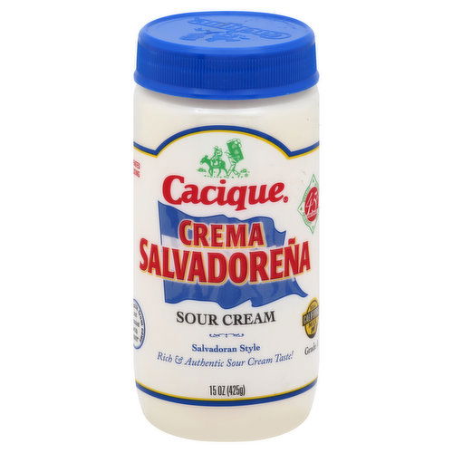 Cacique Cacique Sour Cream, Crema Salvadorena, Salvadoran Style