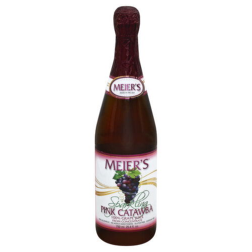 Meiers 100% Juice, Grape, Sparkling, Pink Catawba