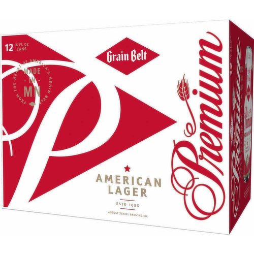 Grain Belt Premium Lager Can 12 Pack 160Z