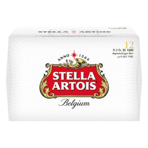 Stella Artois Beer, Lager, Imported