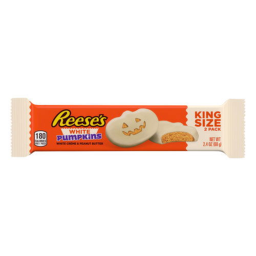 Reese's Candy, White Pumpkins, White Creme & Peanut Butter, King Size