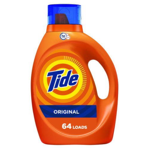 Tide Liquid Laundry Detergent, Original, 64 loads, 92 fl oz, HE Compatible