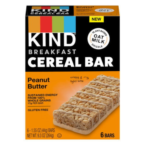 Kind Cereal Bar, Breakfast, Peanut Butter